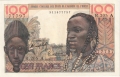 West African States 100 Francs,  2.12.1964